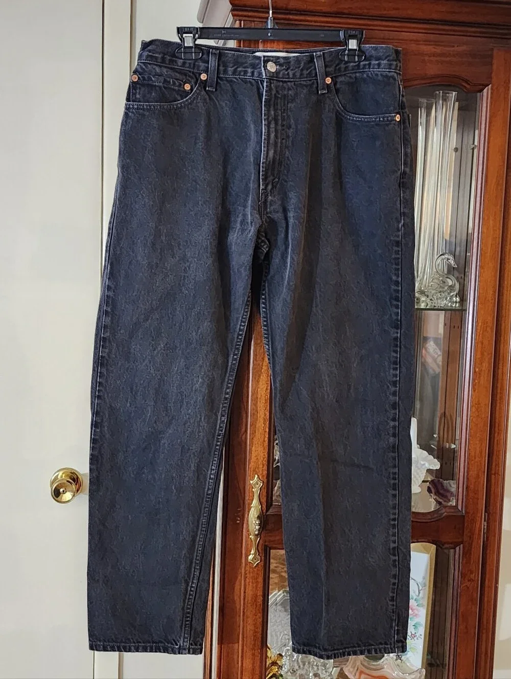 Levis Black 505 Straight Fit Jeans